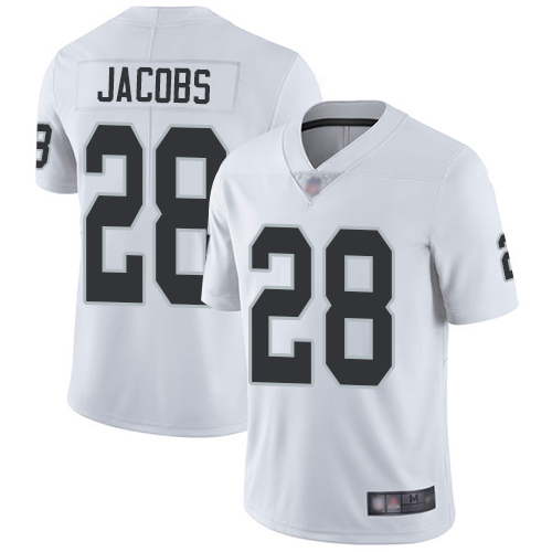 Men Oakland Raiders Limited White Josh Jacobs Road Jersey NFL Football 28 Vapor Untouchable Jersey